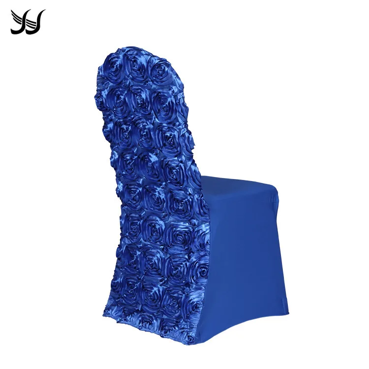 Elegant Event Colorful Wedding Rosette white spandex Chair Cover For Wedding Decoration