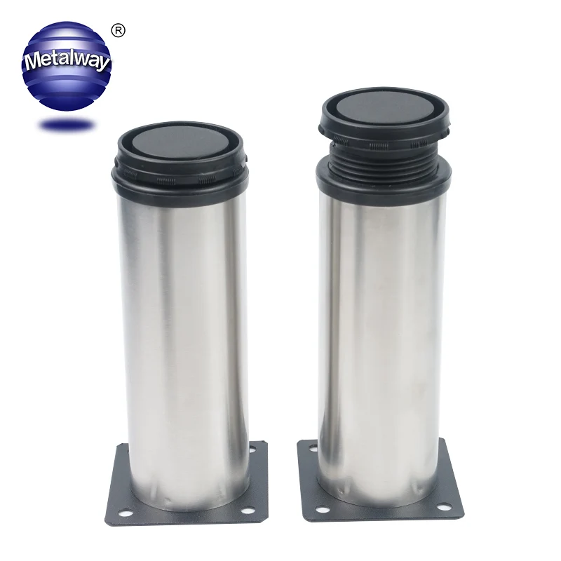 Stainless steel Furniture Leg Adjustable Metal Sofas Cabinet Legs Chrome Brush Nickel Bed Legs