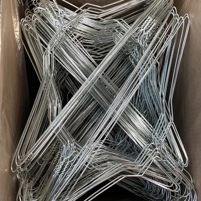 16 Inch Steel Metal Wire Clothes Hangers 13 Gauge Silver