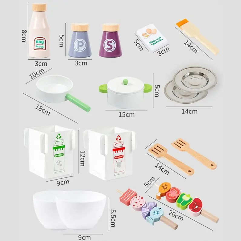 new cat happy educational girls kids toys Wooden Cooking pretend play kitchen toy