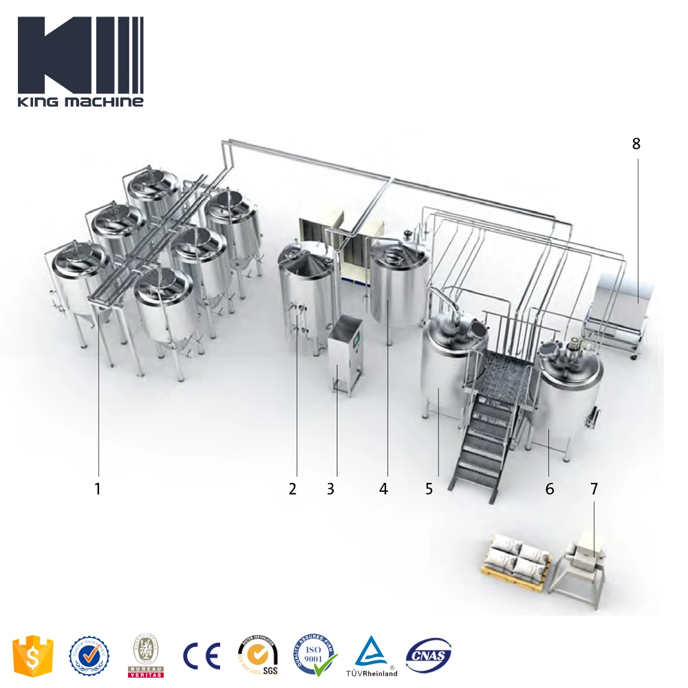 Cold brewing system for beer brewing system with 100l 200l