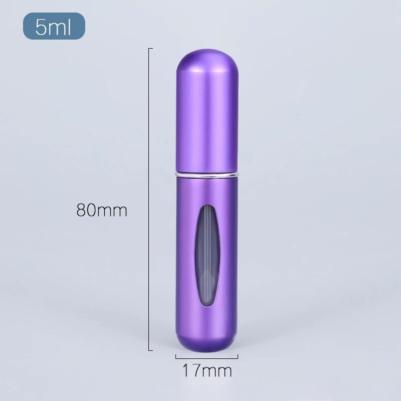 5ml Perfume Atomizer Portable Liquid Container For Cosmetics Mini Aluminum Spray Alcohol Empty Bottle Refillable For Traveling