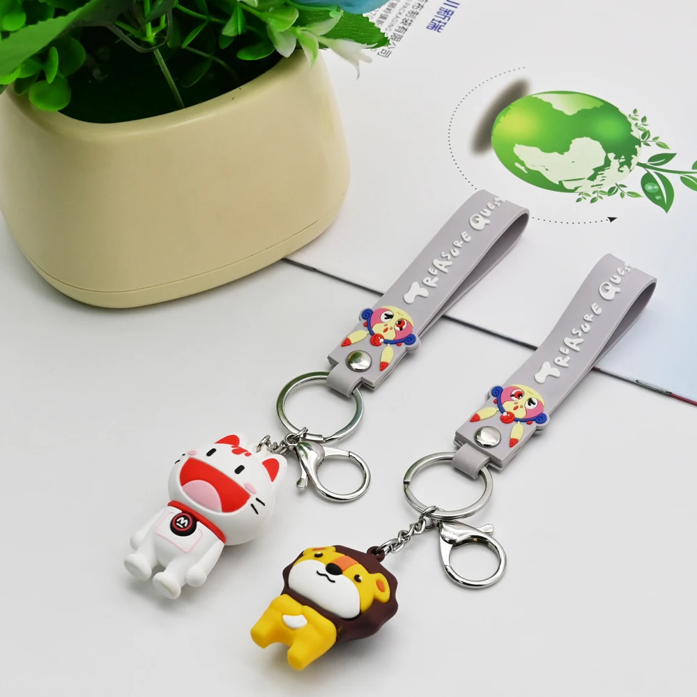 YYX New Design Promotional 3D PVC Keychains Wholesale Creative PVC Keychains Cute Style Custom Style Accessories