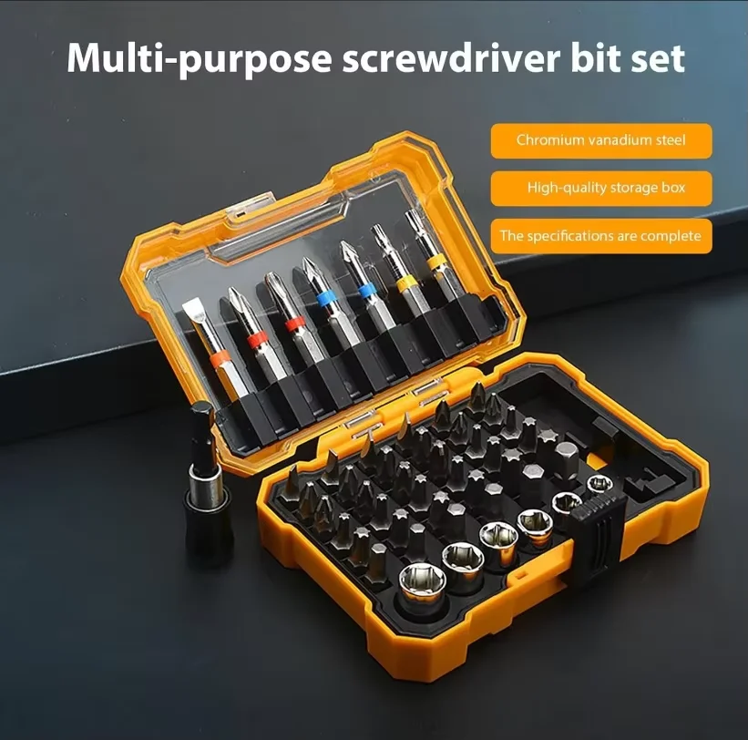 High Quality Screwdriver Home Tool Kit Precision Screwdriver for  Woodworking With Foldable Storage Box