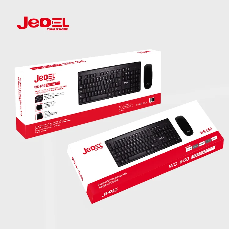 Slim Wireless Mouse Keyboard Combo 2.4 Ghz Connected ,Ergonomic Design Full Size 104Keys Metal Quality Office Work