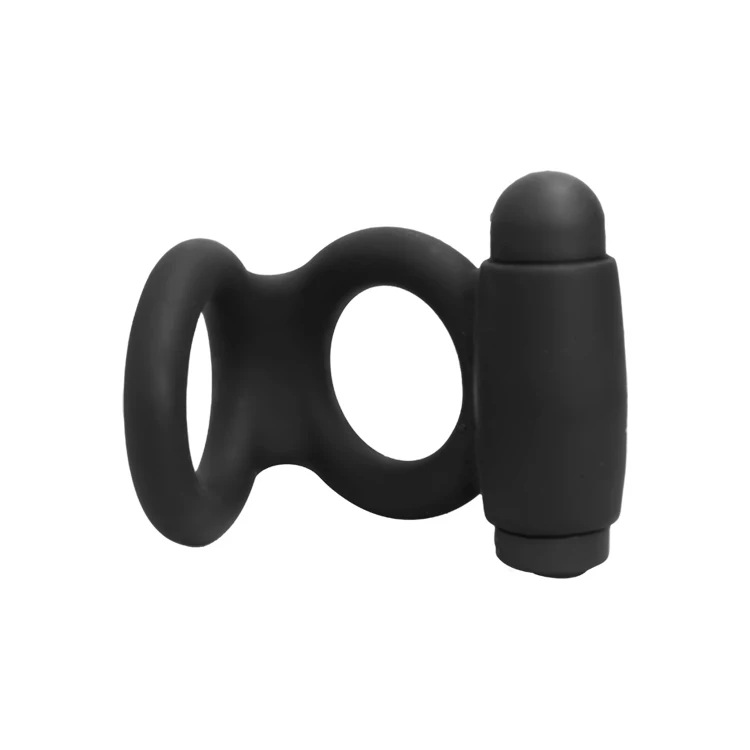 Dual cock ring vibrator prostate massager cock ring male Waterproof mute bullets vibrator with ring