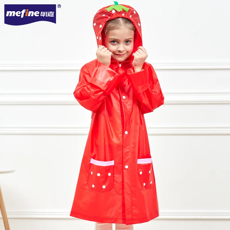 Factory Direct Sale Waterproof Raincoat Cartoon Style Kids Rain Poncho