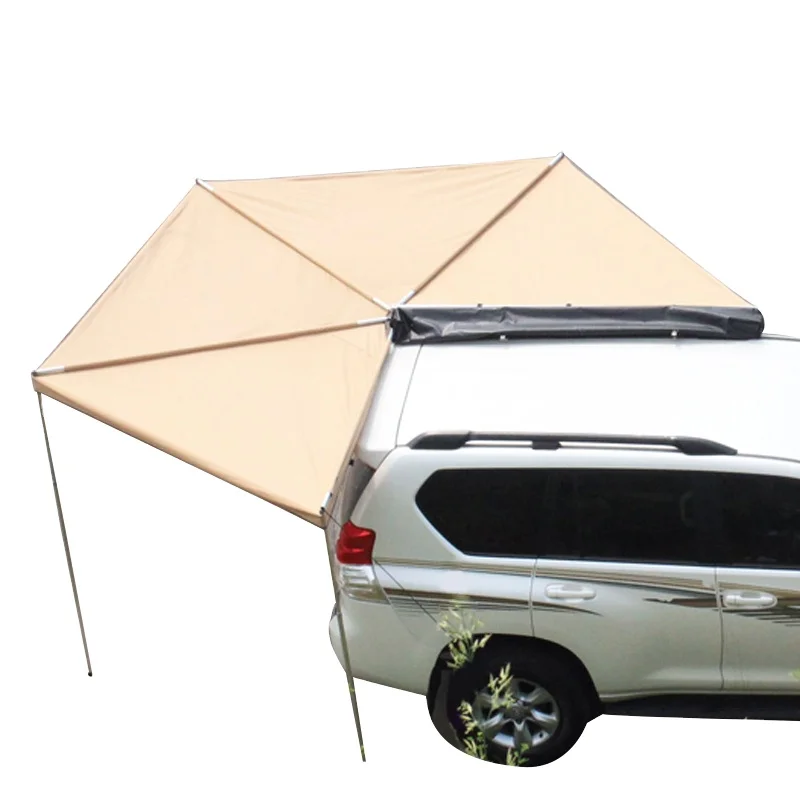 Direct Factory 4x4 Retractable 270 Degree Car Roof Top Tent Sunproof Waterproof Camping Awnings Additional Room Car Side Awnings