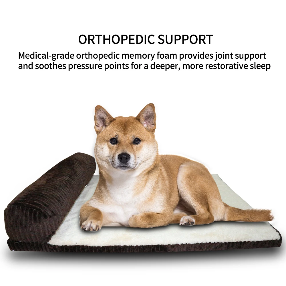 Belt Crown Certified Foam Pet Beds for Small Medium and Large Dogs and Cats Faux Fur Velvet washable Sofa Dog Bed wholesales