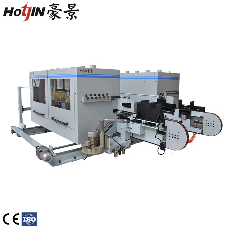 
plastic flooring double end tenoner click profile production line 