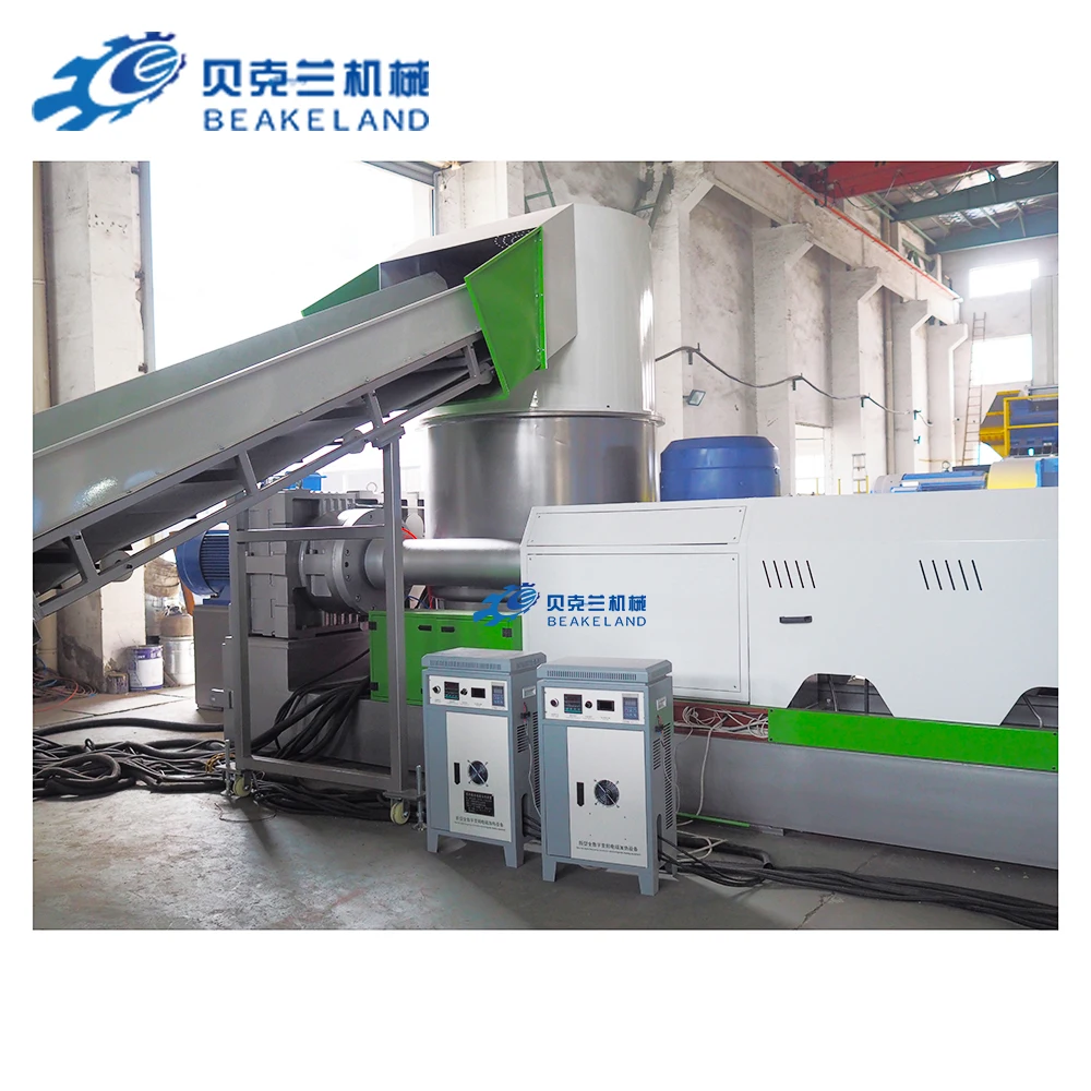 BKL 1000 kg/h cascade granulator with thermocompactor water ring cutting machine for processing PE PP film big bags