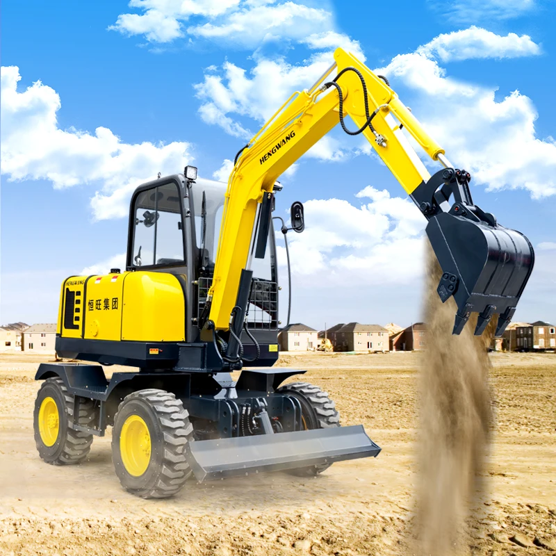 Wheel Excavator 8ton Hydraulic Digger Machine Wheeled Excavators