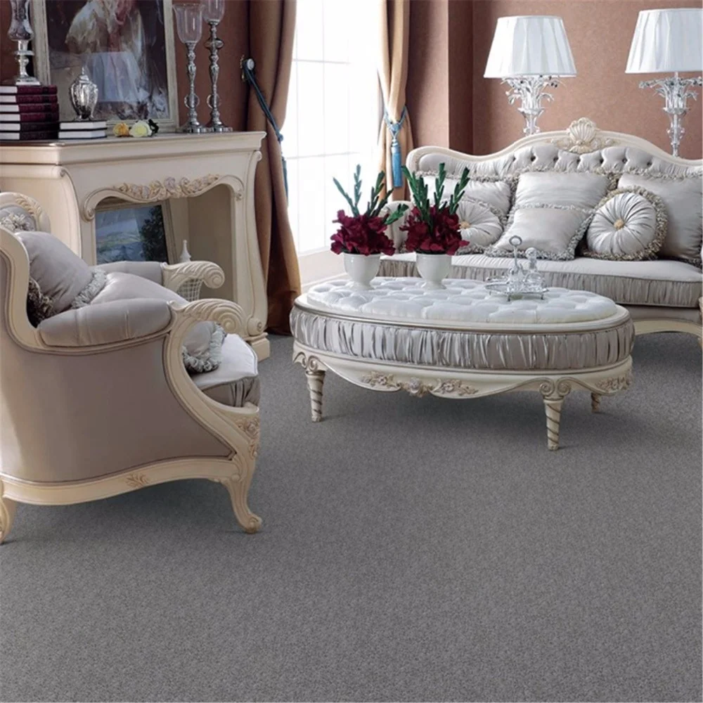 comfortable wall to wall tufted plain carpet nylon fiber custom color