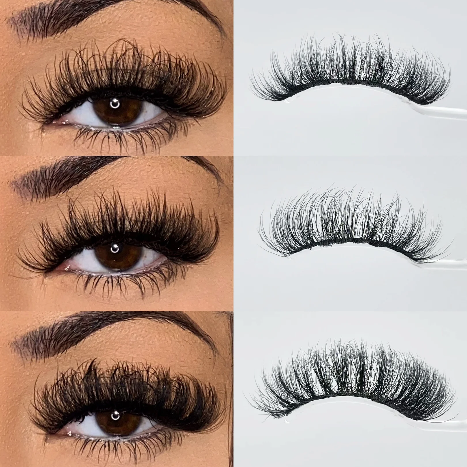 wholesale 15--30mm fluffy faux mink lashes private label lash strips vendor false packaging boxes