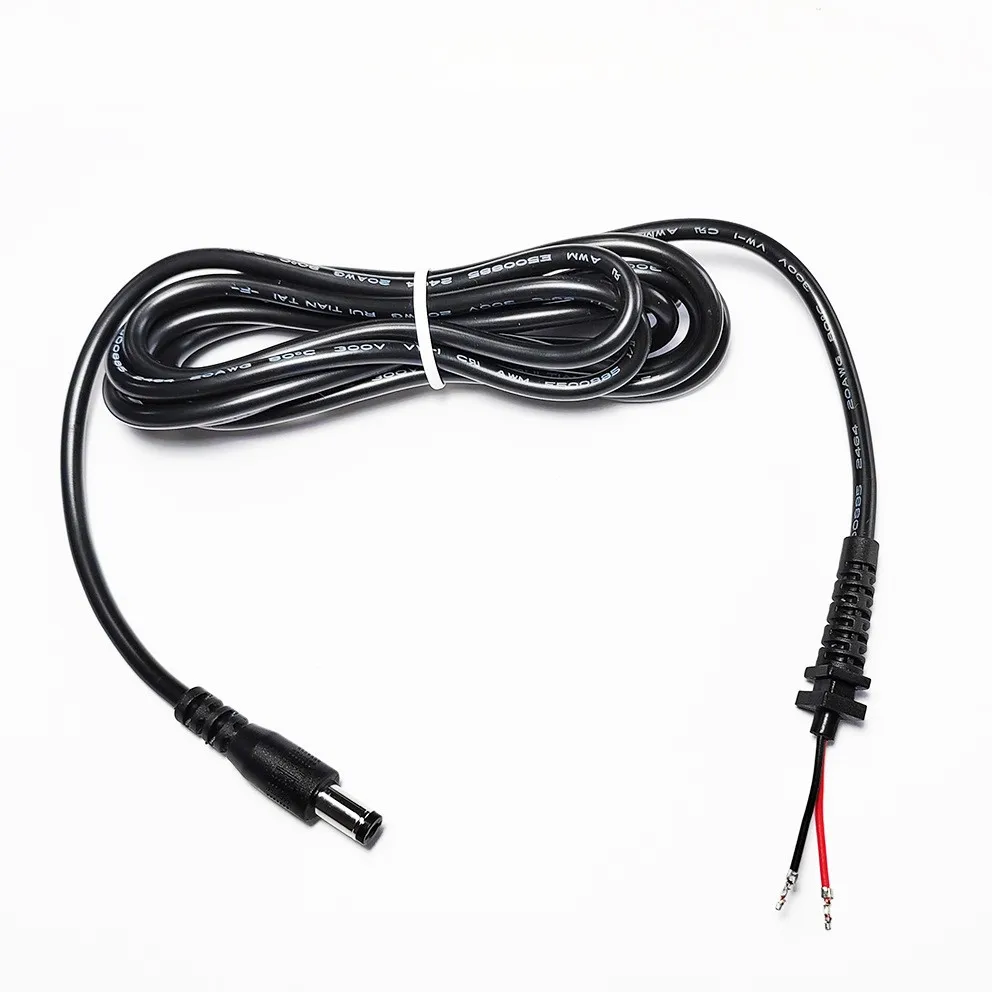 Factory Manufactured DC5521 Adapter Splitter Cable Male Plug Open Data Cable for Car and DVD Player Use