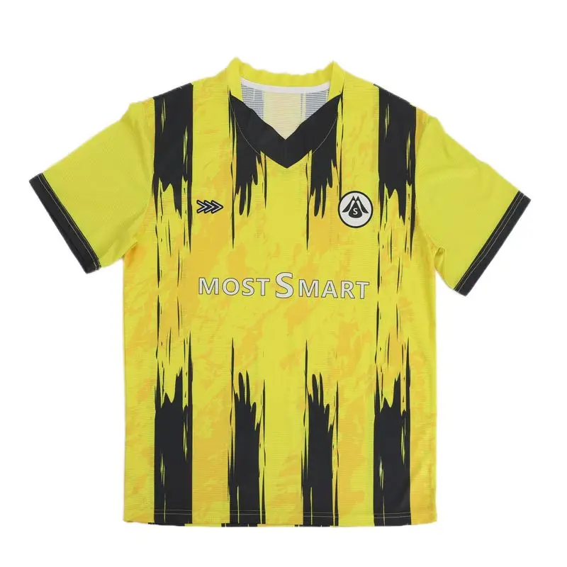 Factory Wholesale Soccer Uniforms Sport Wear Classic V Neck 100% Polyester T-shirts Custom Sublimation Football Jersey