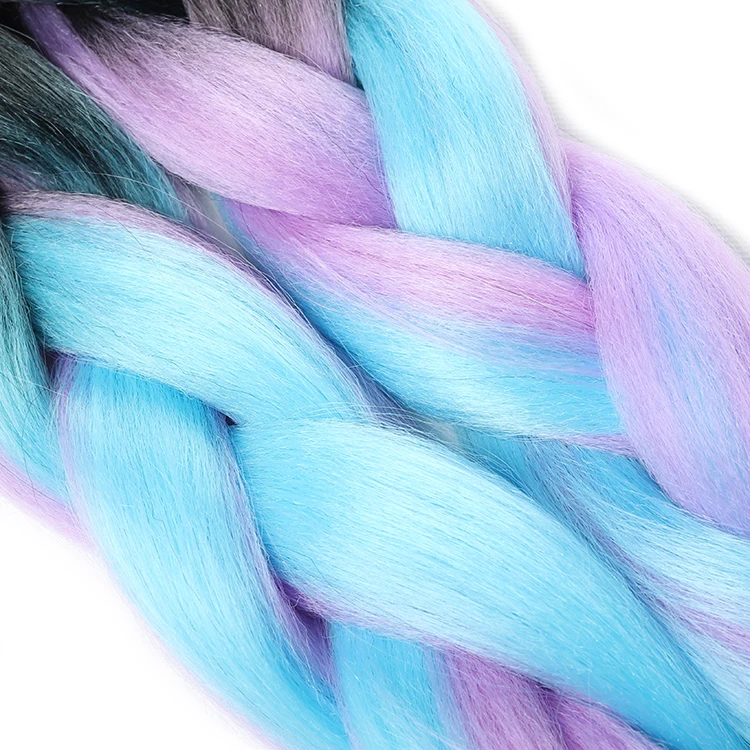 Many Colors Jumbo Braids 24inch 100grams High Temperature Fibre Mixed Color Synthetic Jumbo Braiding Hair Wholesale Price