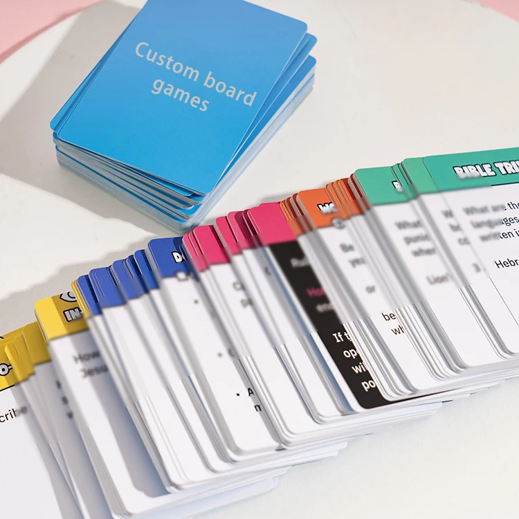 Custom Board Card Printing Deck Personalized Game Cards Party Full Color Game Poker Playing Card With Box