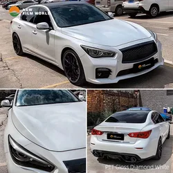 PET Gloss Metallic Diamond Black Car Wrap Film car wrapping film vinyl Stickers Glossy car wrap vinyl film