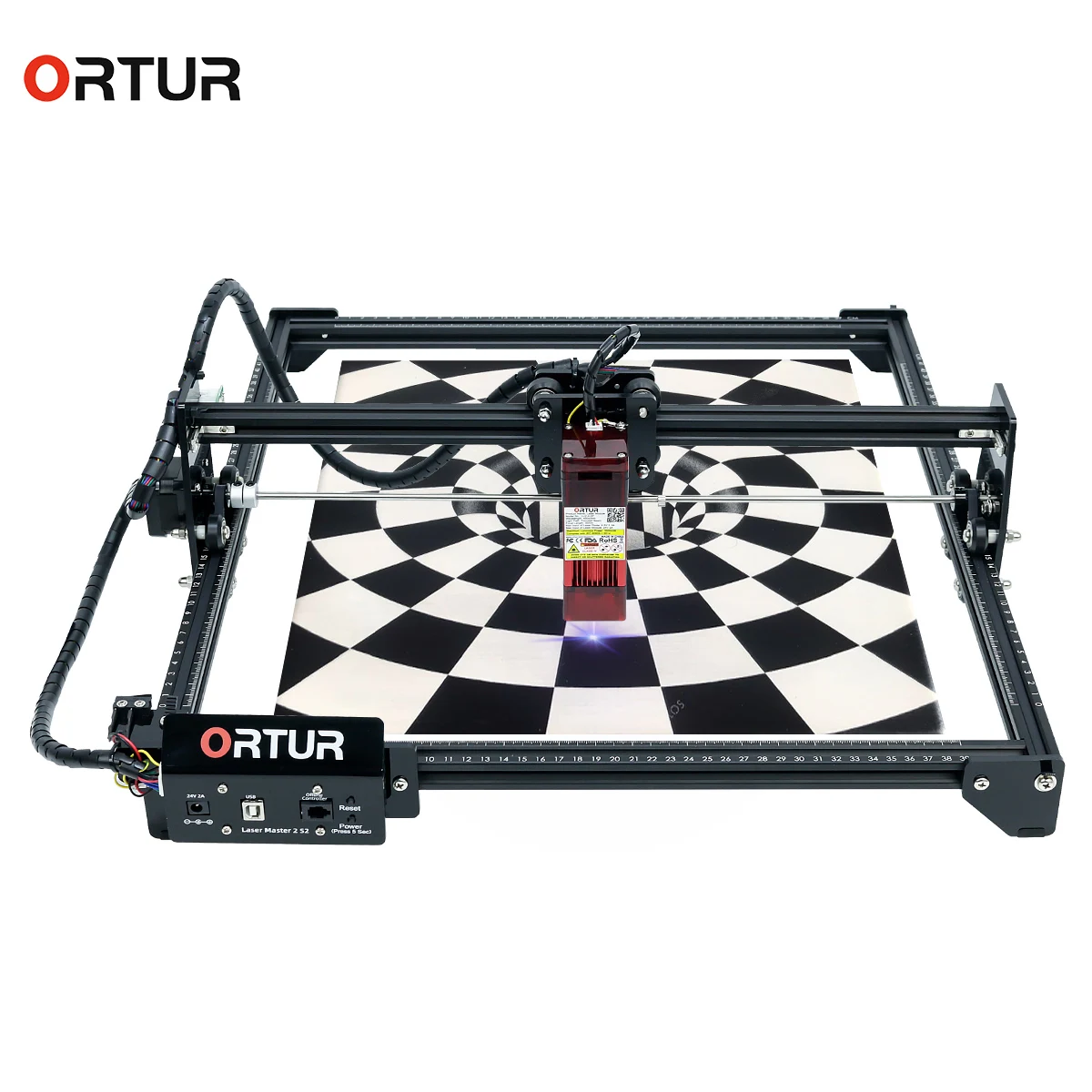 Ortur Laser Master S2 20W laser engraving machine 390 x 410 mm large engraving area Eye-Protection CNC DIY Logo engraver machine
