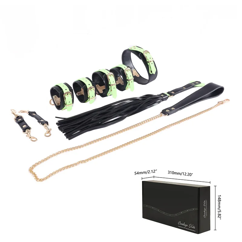 Hot BDSM Fun Luminous Set Bundle Bondage Adult Sex Toy Couple Alternative Training Supplies 7 Sets