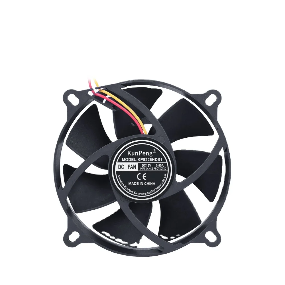 Top Selling 9225 Industrial Cooling Fans 92x92x25mm 3200RPM Sleeve Bearing Big Airflow DC 12V Cooling Fan