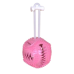 Wellfine Indestructible Rubber Treat Dispensing Ultra Ball Hiding Food Pet Rope Ball Sounding Dog Chew Toy
