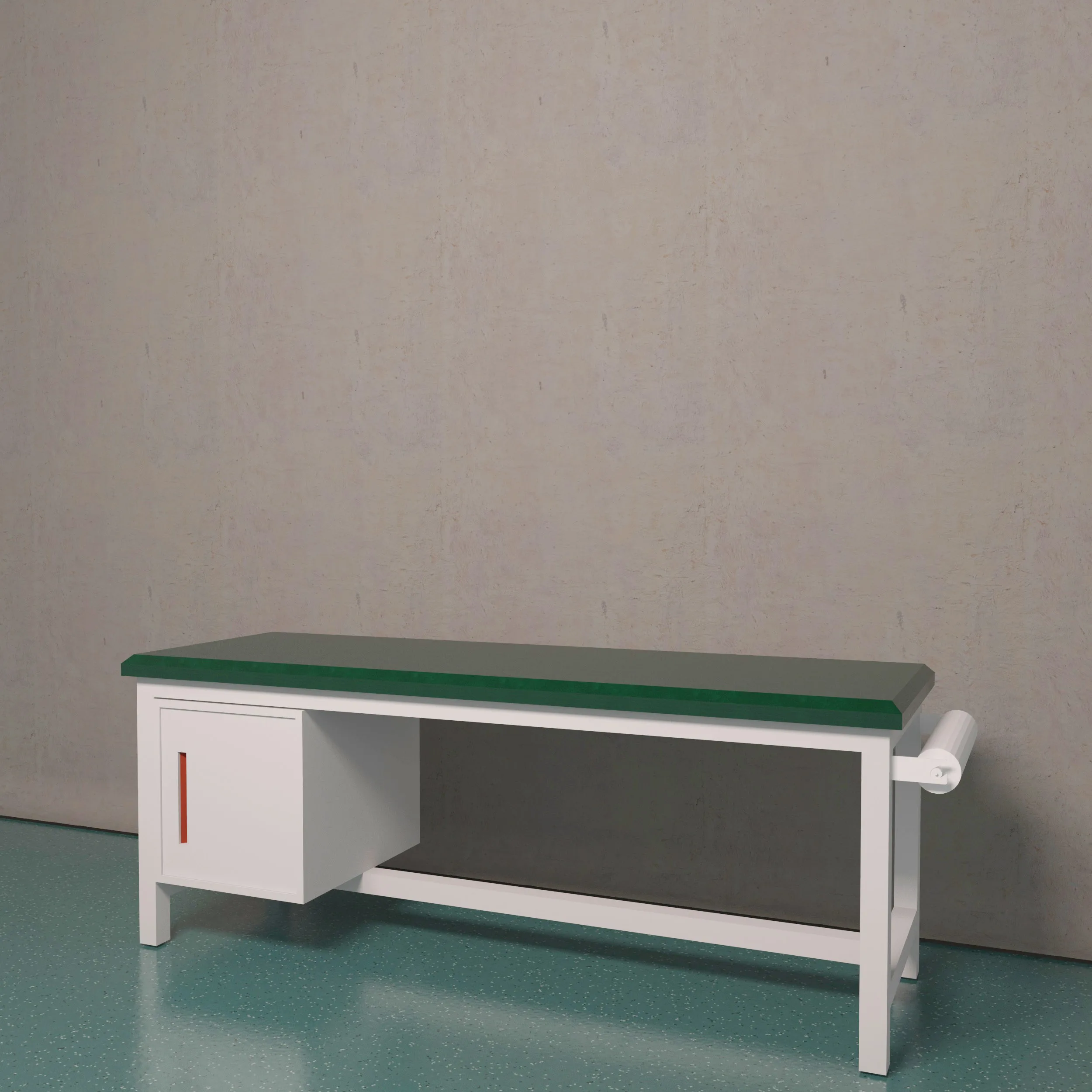 Modern Design Medical Patient Examination Couch Bed with Cabinet Metal Hospital Furniture for Hospitals and Clinics