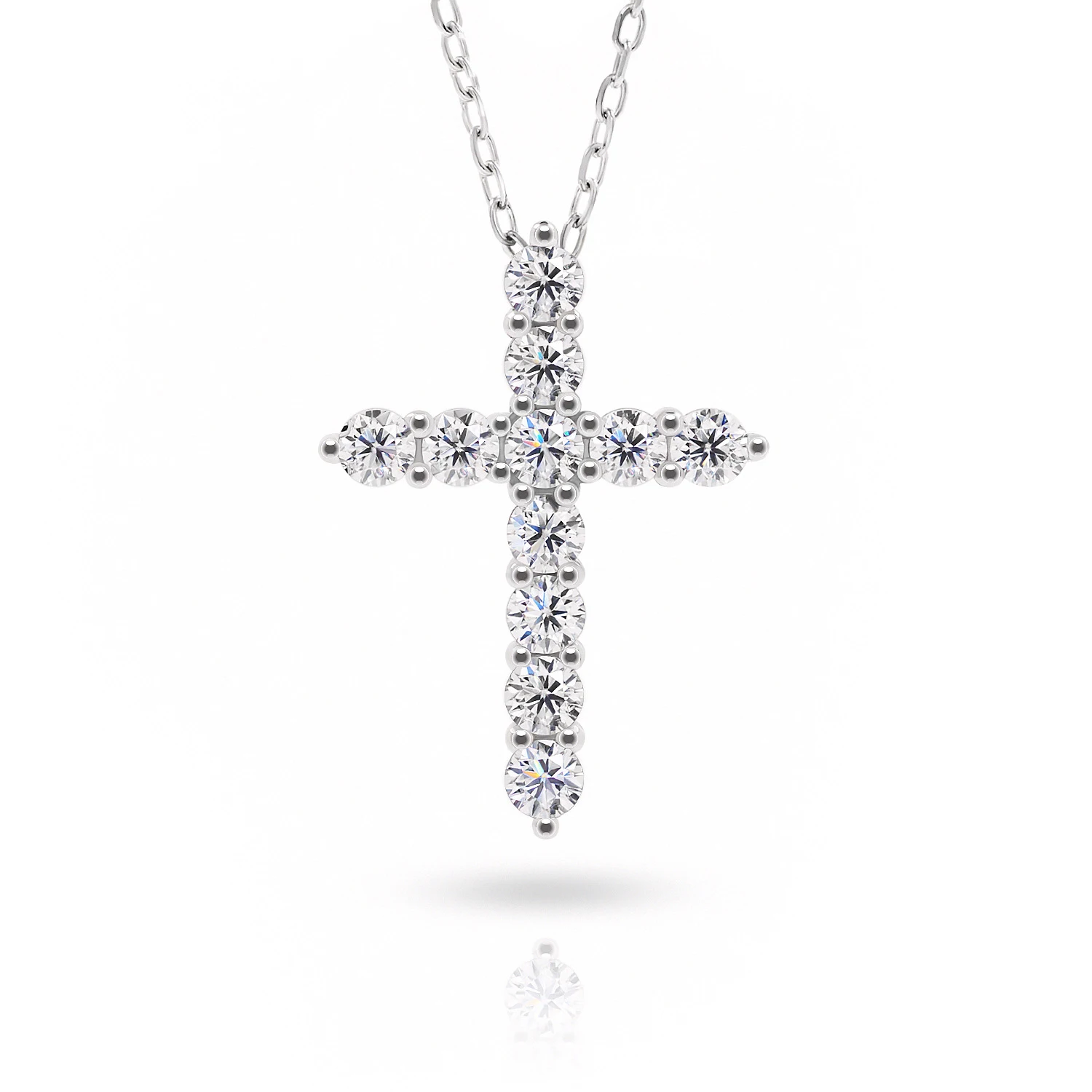 Wholesale Trend Fashion Hiphop Top 925 sterling silver Necklace Real VVS Moissanite Diamond Men Women Fine Jewelry Cross Pendent