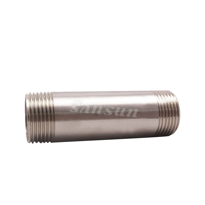 Stainless Steel Long Double Male Thread Pipe Nipple