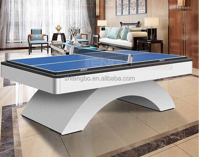 Multi functional factory sell rainbow pool table billiard together with table tennis and dining table for sale