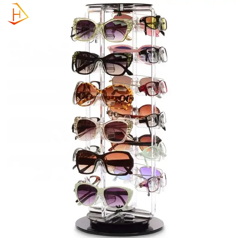 Acrylic Rotating Sunglasses Display Holder Glasses Display Rack Eye-Wear Display Stand