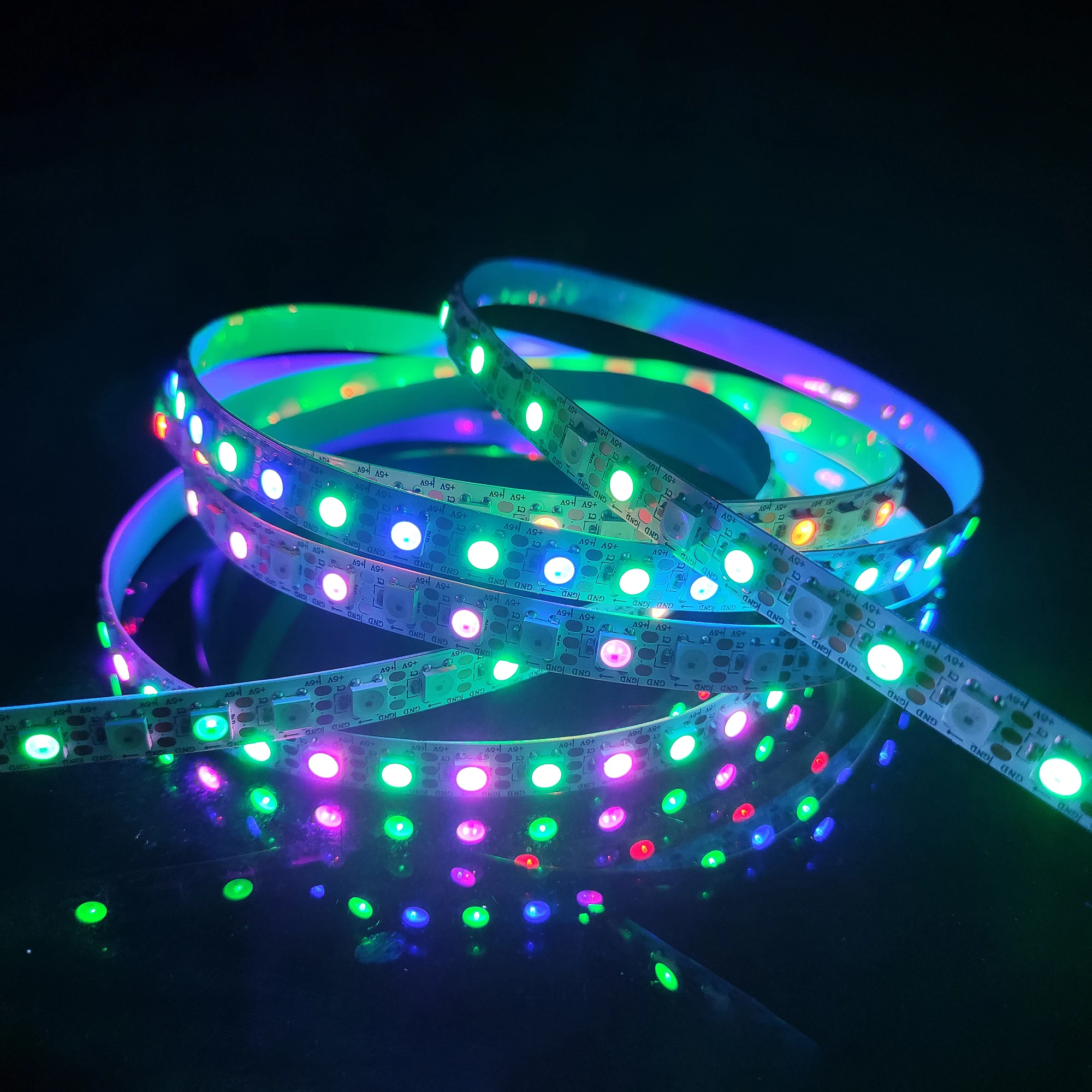 Programmable Running Addressable Digital 5V 12V 24V RGBW Rgbic SMD 5050 WS2811 WS2815 WS2812B SK6812 RGB LED Strip Light