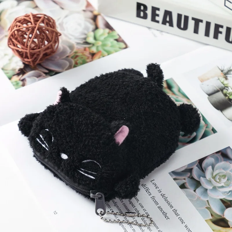 Lovely Plush Bear Design Coin wallet Custom Animal Design Plush Keychain Purse