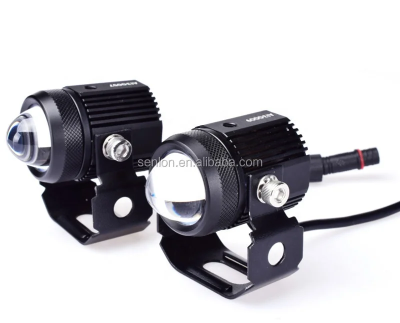 Светодиодная фара для мотоцикла двухцветный проектор Bi Lens Moto Bike мини-фара вождения противотуманная DRL аксессуары внедорожника
