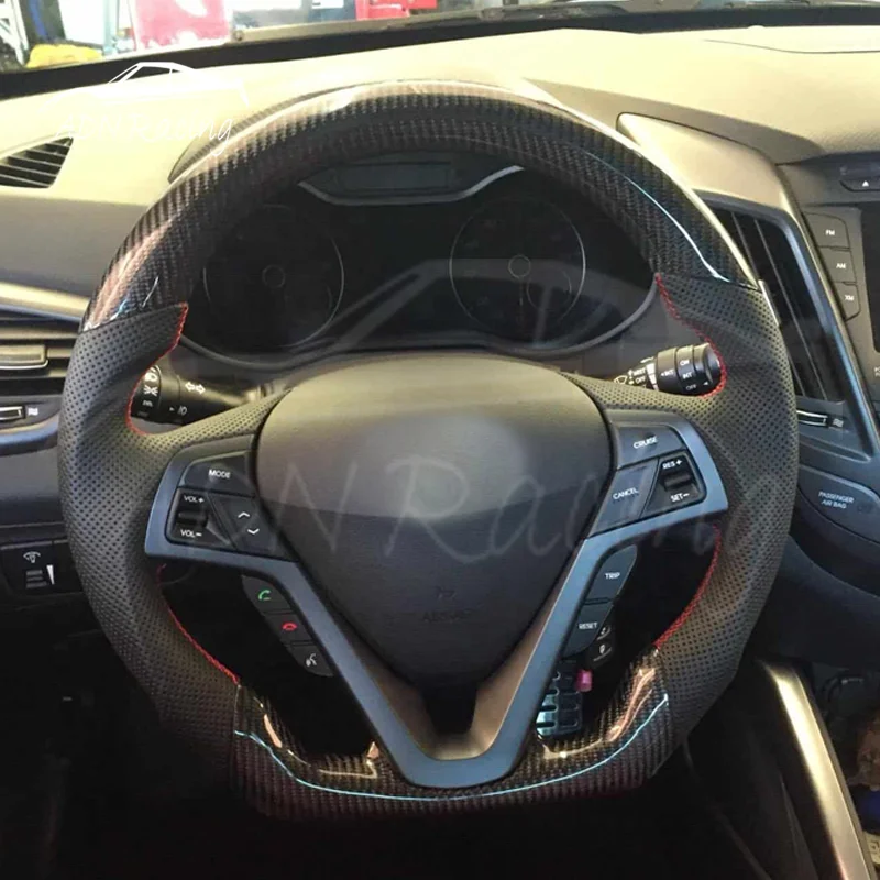 Carbon Fiber Sports Steering Wheel For HYUNDAI Veloster Turbo 2012-2017