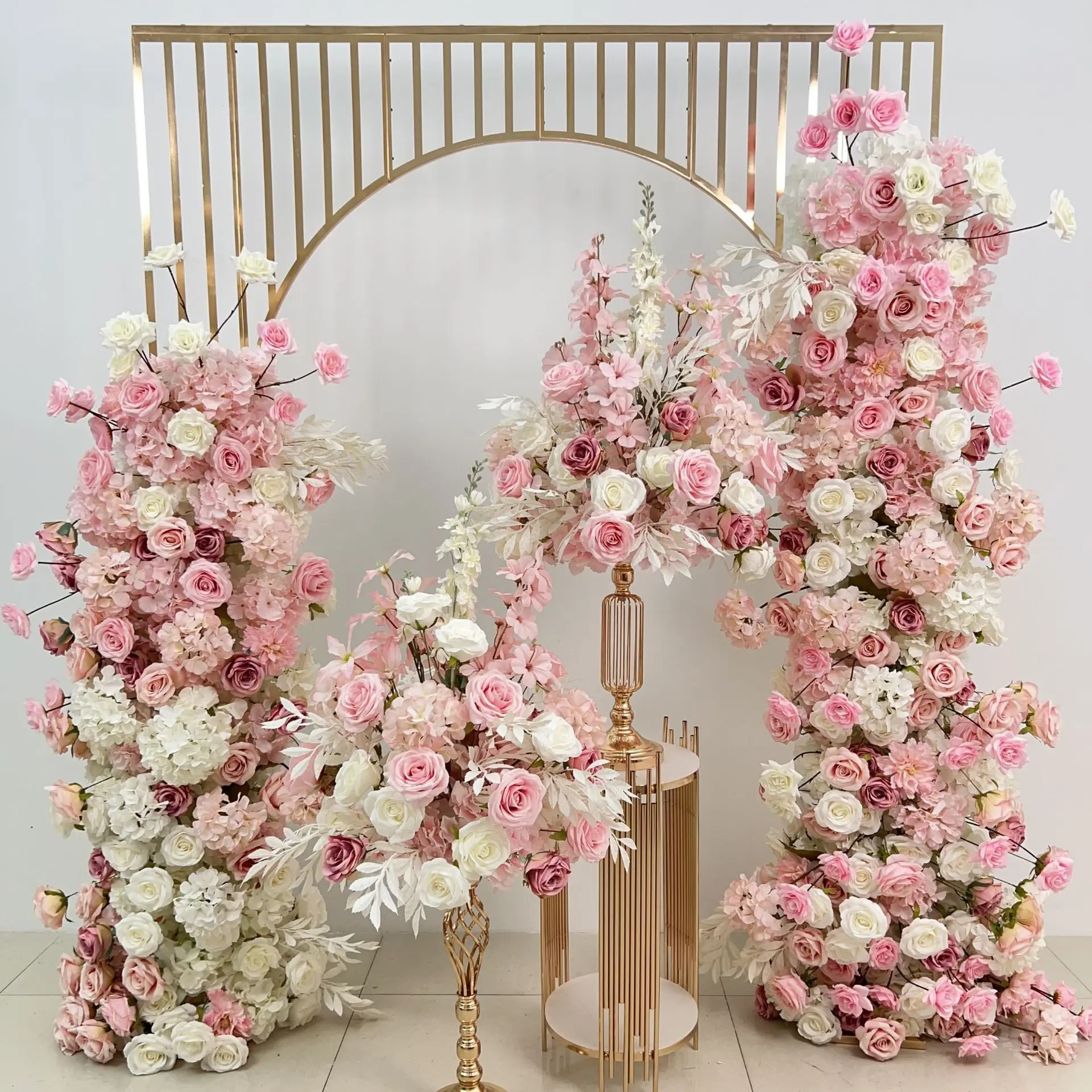 Pink Artificial Flower Creative Wedding Decor Backdrops Decor Pink Artificial Flower Flowers For Decoration Wedding Artificial
