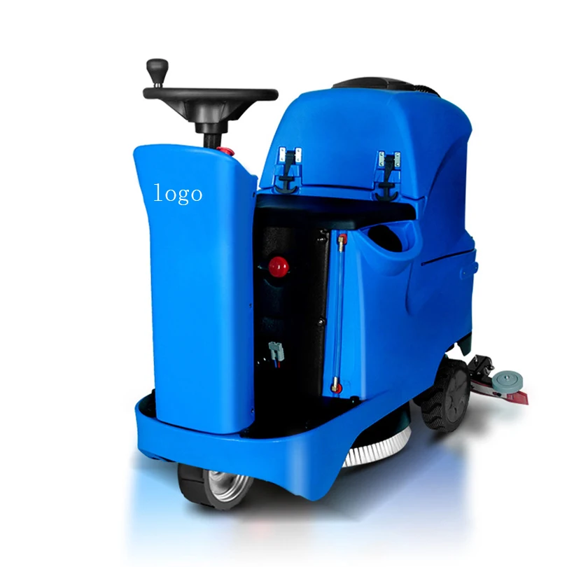 Ride-On Floor Scrubber Machine Dryer Battery-Powered Commercial Sweeper Cleaning Equipment Auto Floor Scrubber Machine