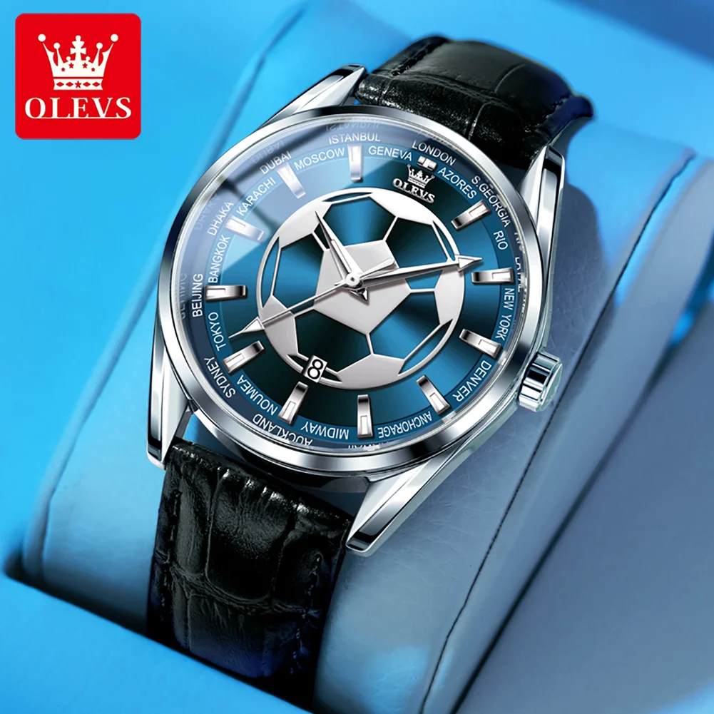OLEVS 9949 Quartz Great Quality Sport Men Wristwatch Stainless Steel Strap Waterproof Casual Watches for Men Luminous Calendar
