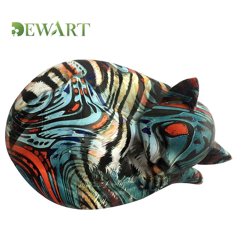 2021 3D print cat resin art crafts for table decor adorable unique design animal model for home decoration miniature statue gift