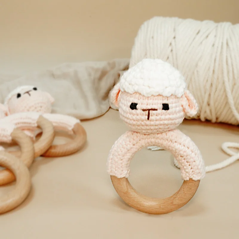 Crochet Panda Rattle Baby Toy - Soft Knit Animal Doll For Soothing & Chewing, Perfect Gift For Christmas, Corban Festival