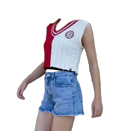 OEM customized  High Quality Custom UNISEX University school uniform knit sweater vest oversized v neck sweater vest women