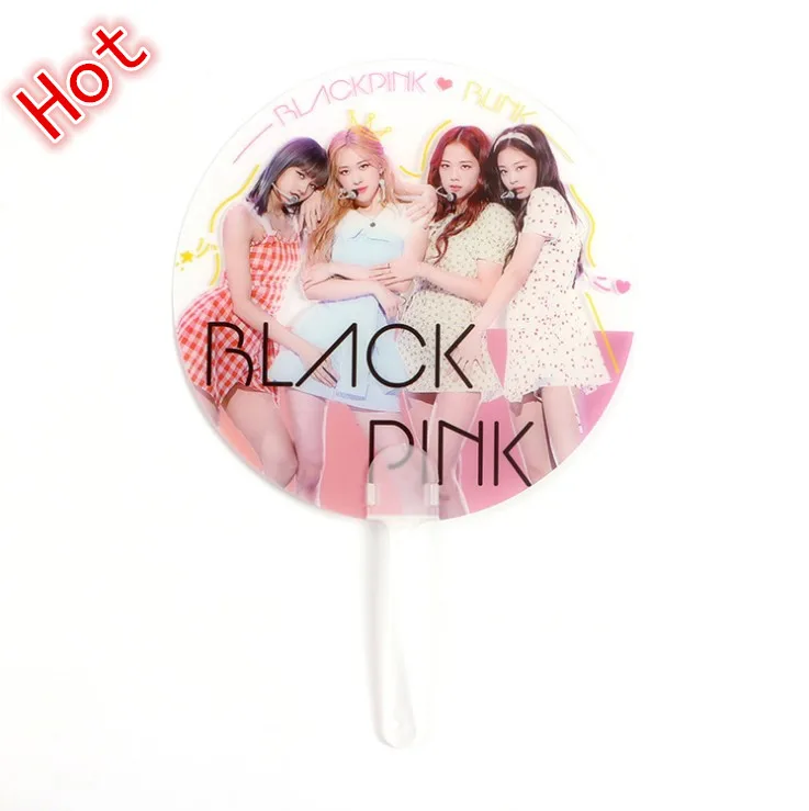 
FREE SAMPLE custom logo high quality excellent print beautiful transparent gift circle pvc advertisement fan 