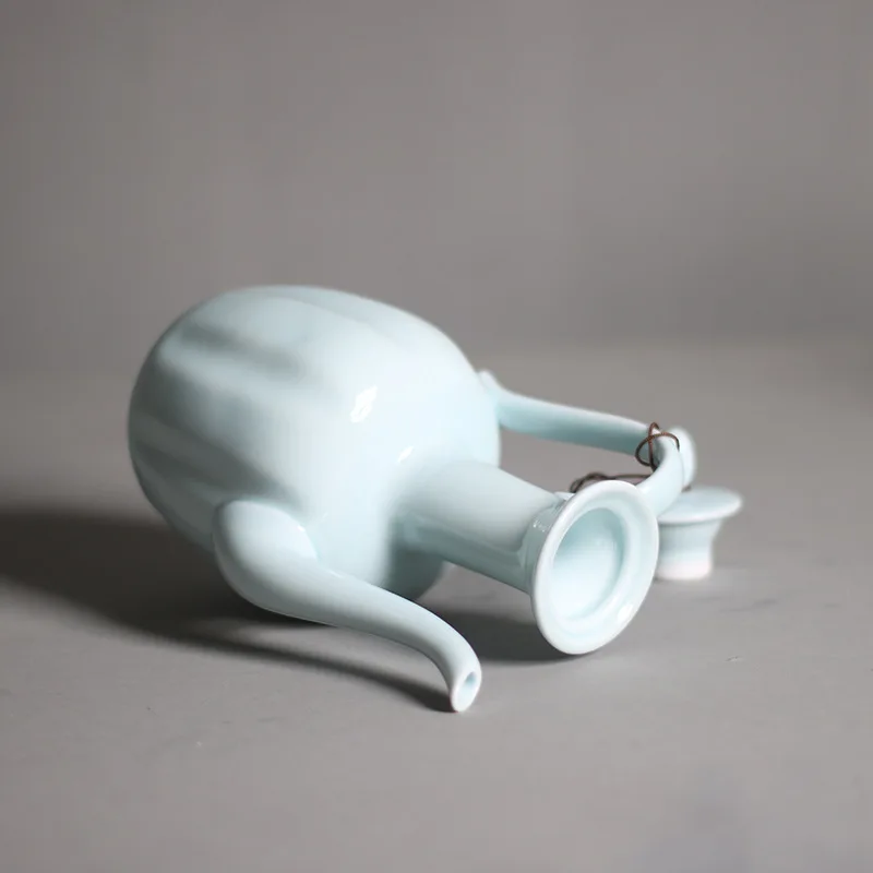 Porcelain Ceramic Chinese Traditional Vintage Green Tea Pot matcha accessories Mud Stoneware Chinese Teapot