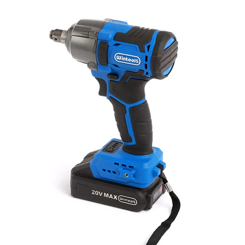  Wintools brushless motor 400N.m impact wrench cordless with 4000mah