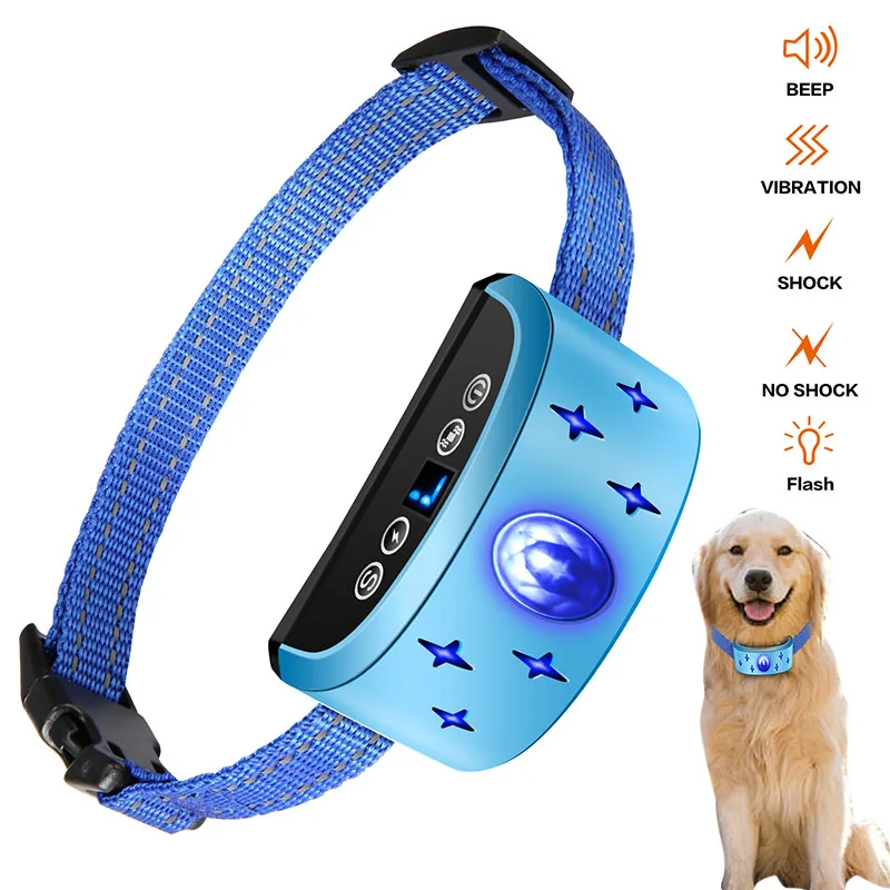 
Voice anti bark collar electronic dog bark control collar with static shock collar 