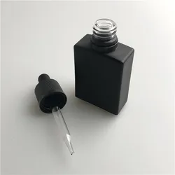square shoulder dropper bottle new design perfumes square glass dropper bottle clear glass with dropper