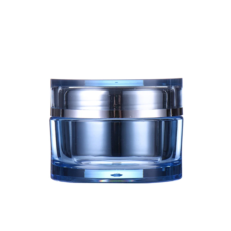 BDPAK Custom Acrylic Double Wall Empty Jar Loose Powder Small Container PCR PLA Jar 30g 50g Cosmetic Cream Jars for Face Cream