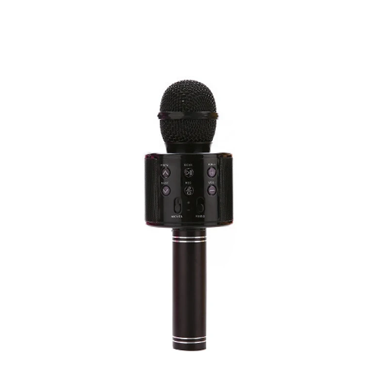Hot sale  BT WS-858 Microphone  Home Party WS858 Karaoke With BT Speaker MIC Support TF/USB/MP3Wireless Microphone Handheld