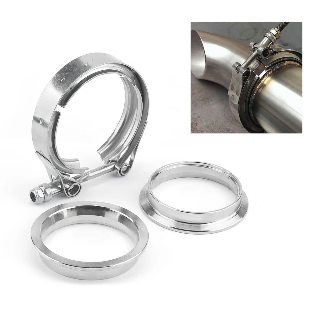 Exhaust Clamp Hose Clips Stainless Steel Repair V Band Clamp And Flanges